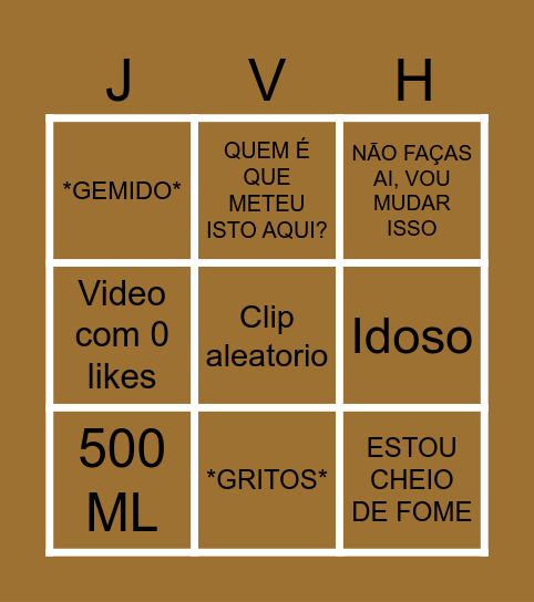 JOÃO - BINGO Card