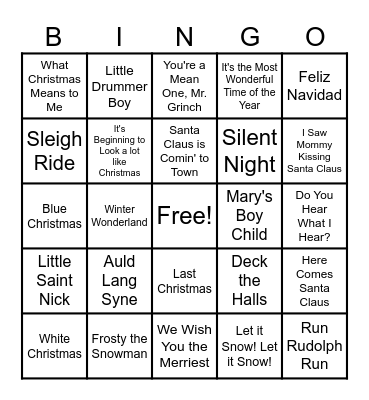 Christmas Singo! Bingo Card