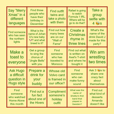 HUMBLBEE XMAS BINGO🎄 Bingo Card