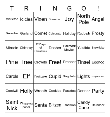 TRINGO Bingo Card