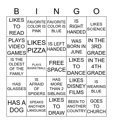 ICE BREAKER BINGO Card