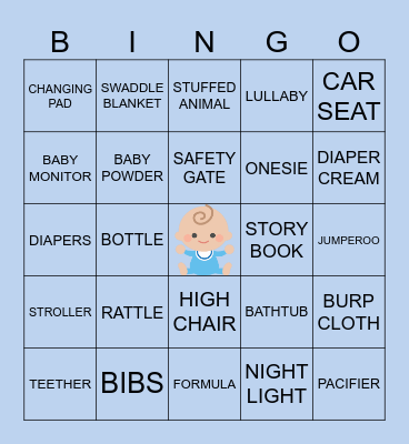 KELLY'S BABY BINGO! Bingo Card