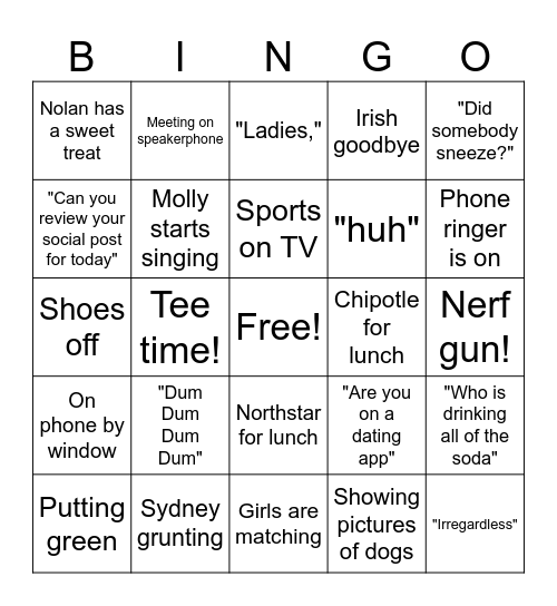 CIT BINGO Card