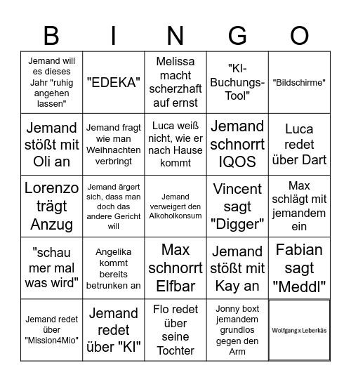 VIEWENTO Weihnachts-Bingo Card