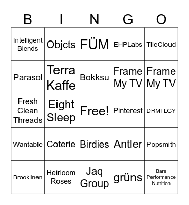 Clients Bingo Card