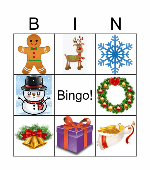 Noël Bingo Card