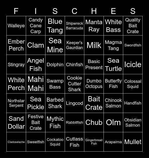 Fisch Bingo Card