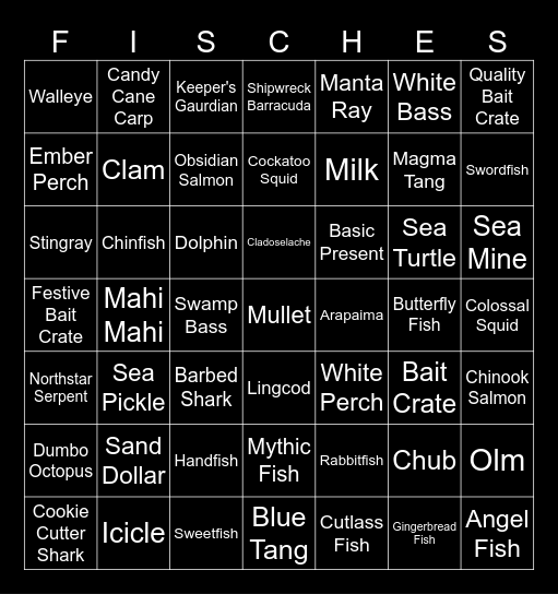 Fisch Bingo Card