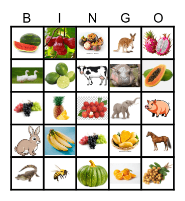 English is Fun Bingo Card