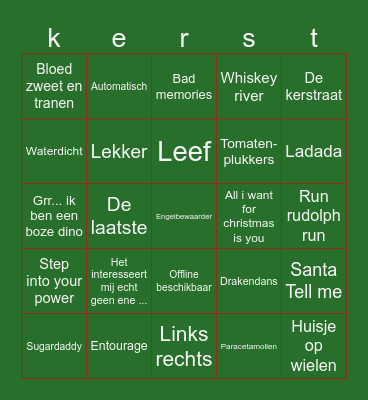 Kerst Aalberts Bingo Card