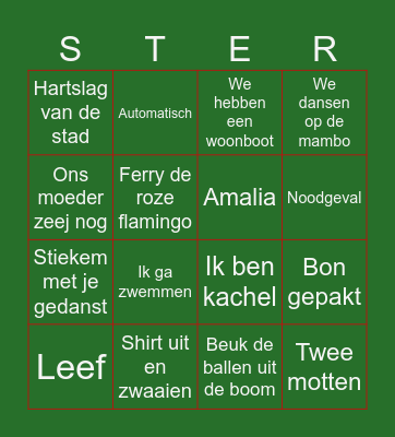 Kerst Huisman Bingo Card