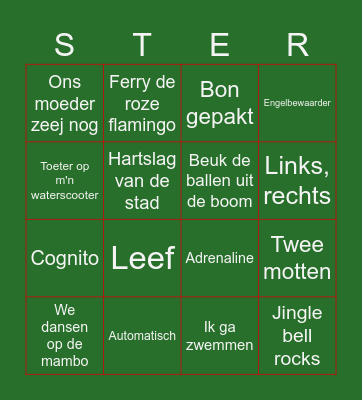 Kerst Huisman Bingo Card