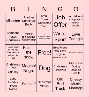 Hallmark Bingo Card