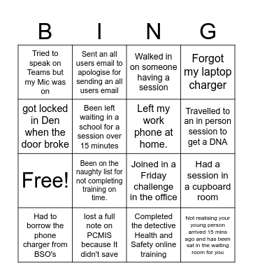 42nd street Bingo Card