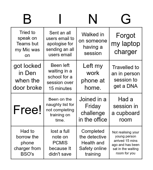 42nd street Bingo Card