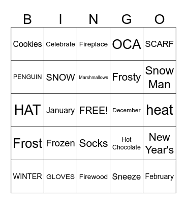 Winter Bingo Card