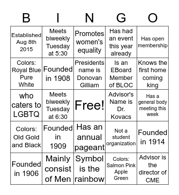 Multicultural Meet& Greet Bingo                                                     (All organizations will have more than one square to sign)     Bingo Card