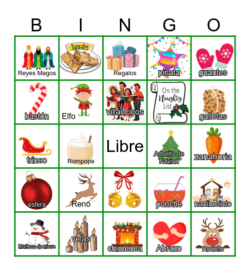 La Navidad Bingo Card