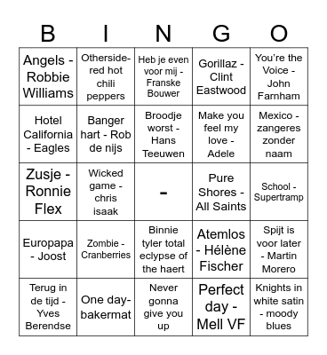 Wurzerhof Bingo Card