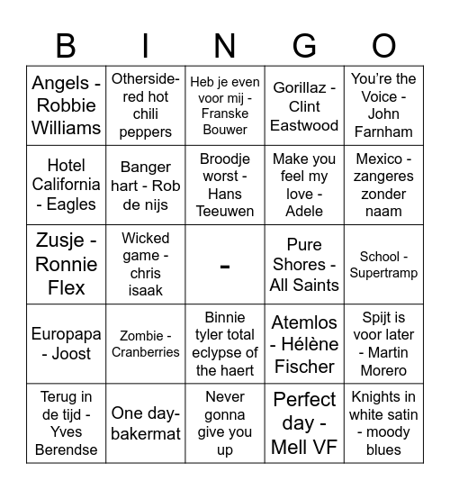 Wurzerhof Bingo Card