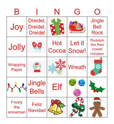 Holiday Bingo Card