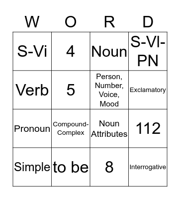 Essentials Bingo Card