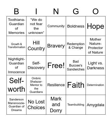Empower Christmas Bingo Card