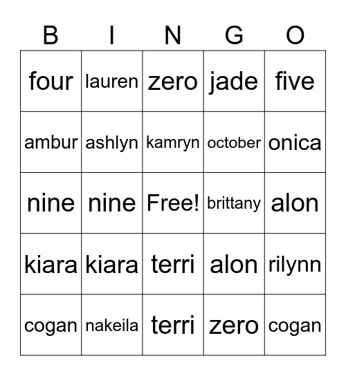 GIRLS NIGHT Bingo Card