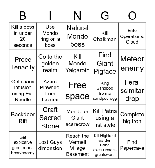 Pie Gram Bingo Card