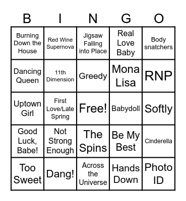 2024 Bingo Card