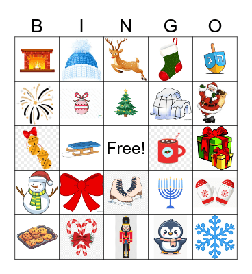 Winter/Holiday Bingo Card