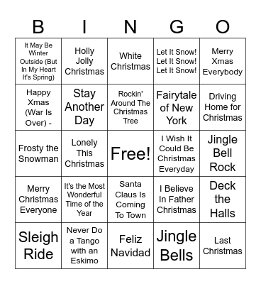 Christmas Bingo 2024 Bingo Card