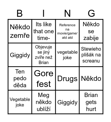 Nigro Bingo Card