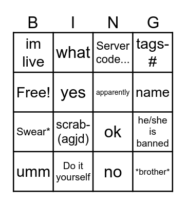 Echo bingo Card