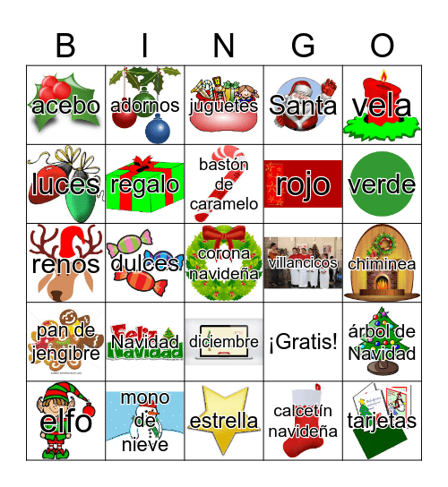 Bingo Navideño Bingo Card