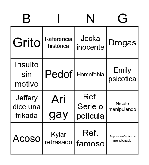 Class of ´09 Bingo Card