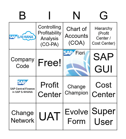 CFIN Bingo Card