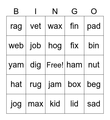 Skills 5 Bingo Card