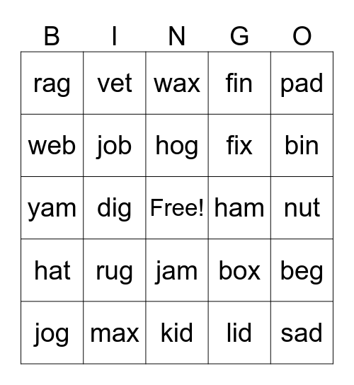 Skills 5 Bingo Card
