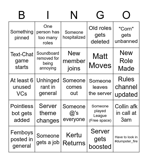 EGB 2024 Bingo Card