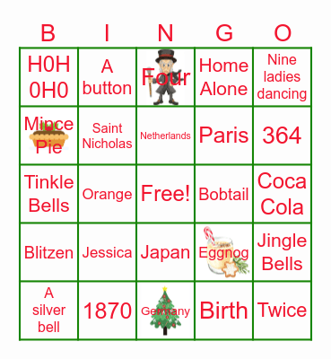 Holly Jolly HR Bingo Card