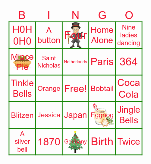 Holly Jolly HR Bingo Card