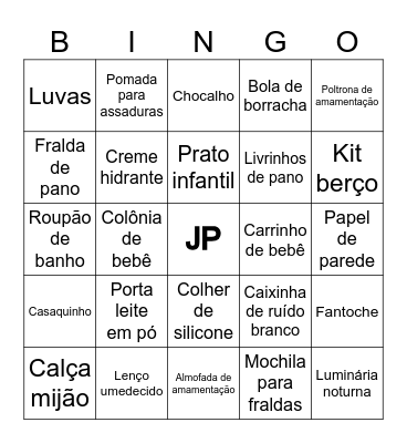 Bingo do JP Bingo Card
