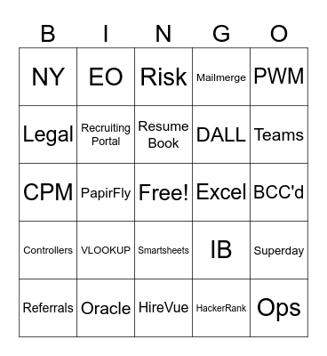 AMS Meeting- GS Campus BINGO Card