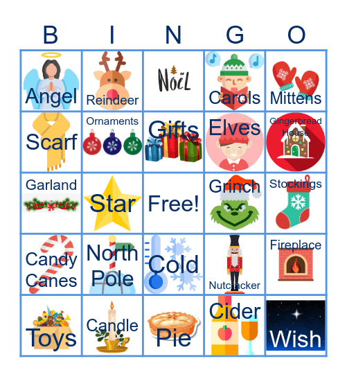 WINTER/HOLIDAY Bingo Card