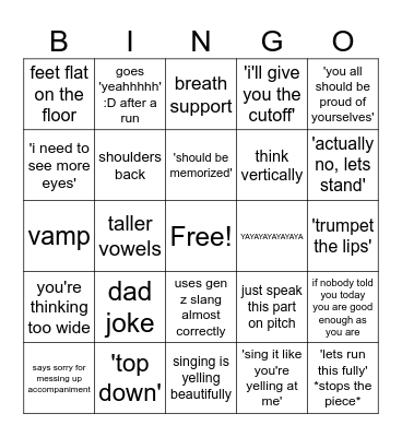 shh... dr burns bingo! Bingo Card