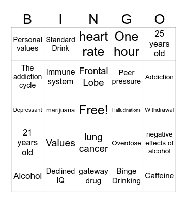 2nd Chances Bingo Card