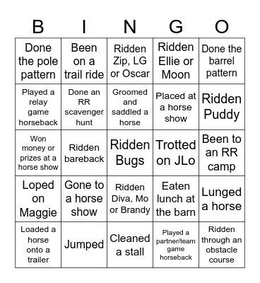 RR Christmas 2024 Bingo Card