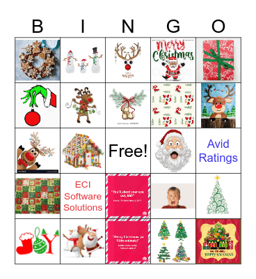 Holiday Party 2024 Bingo Card