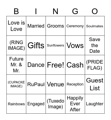 Wedding Bingo Mr.Mr Bingo Card